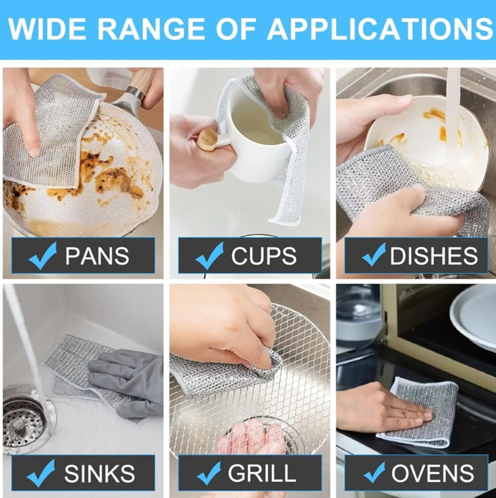 Multipurpose Net Wire Dish Cleaning🔥(PACK OF 12)🔥