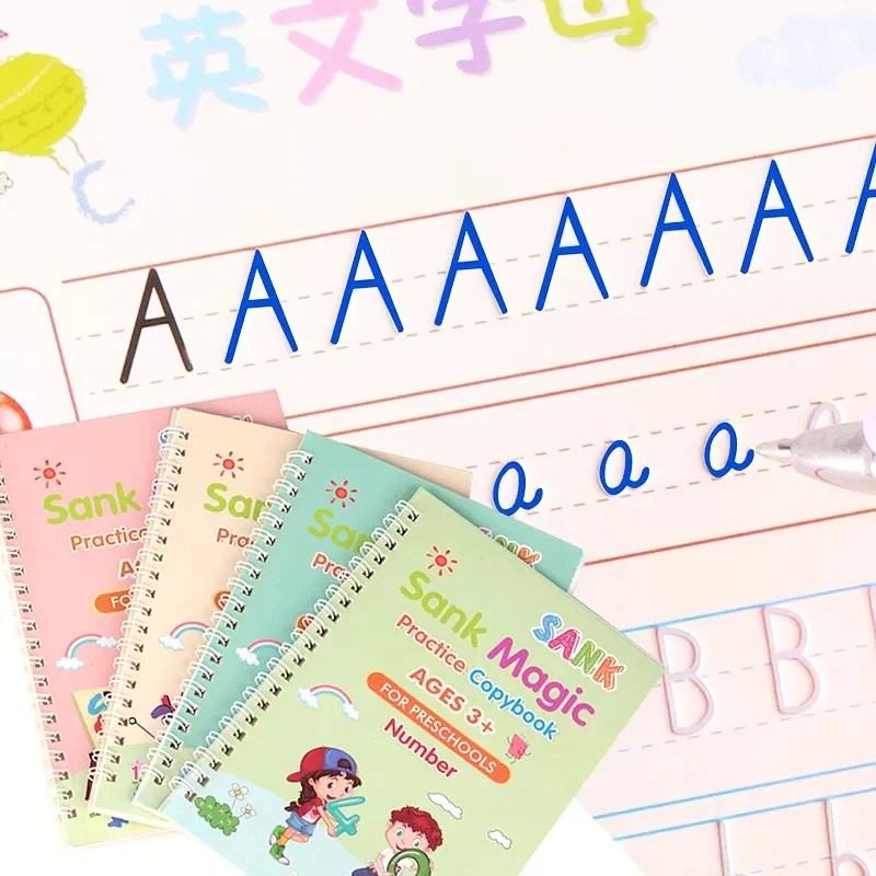 KIDS MAGIC PRACTICE BOOK🔥 (4 BOOKS + 1 PEN + 1 GRIP + 10 REFILL)🔥