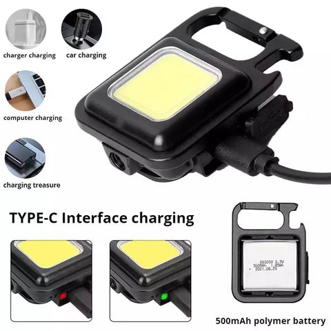 Cob Rechargeable Keychain Light